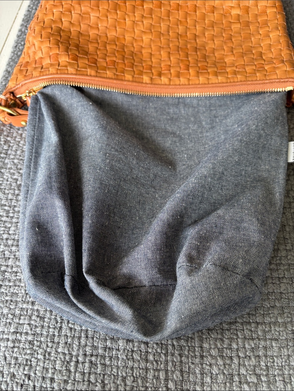 Clare V Petite Jeanne Woven Bucket Bag in Natural - Picture 10 of 12